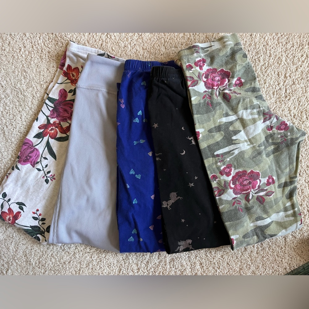 Girls leggings lot of 5 assorted XL leggings
